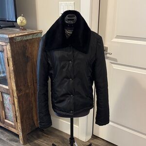 Vintage D & G puffer with faux fur - size xs